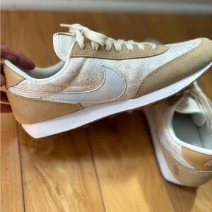 Nike sneaker with flower pattern. Like new